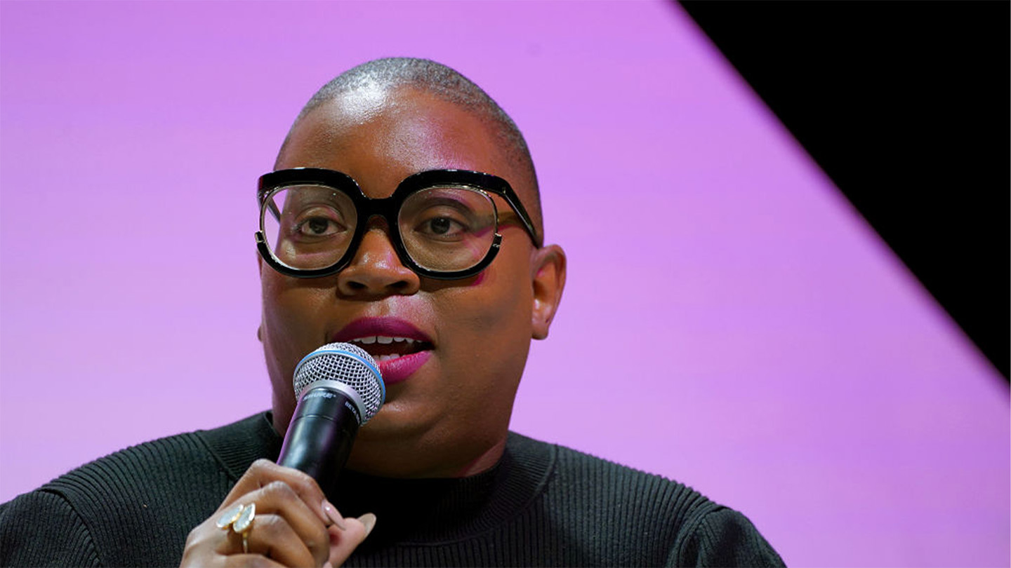 Felicia Hatcher speaking at the Black Futures Conference.